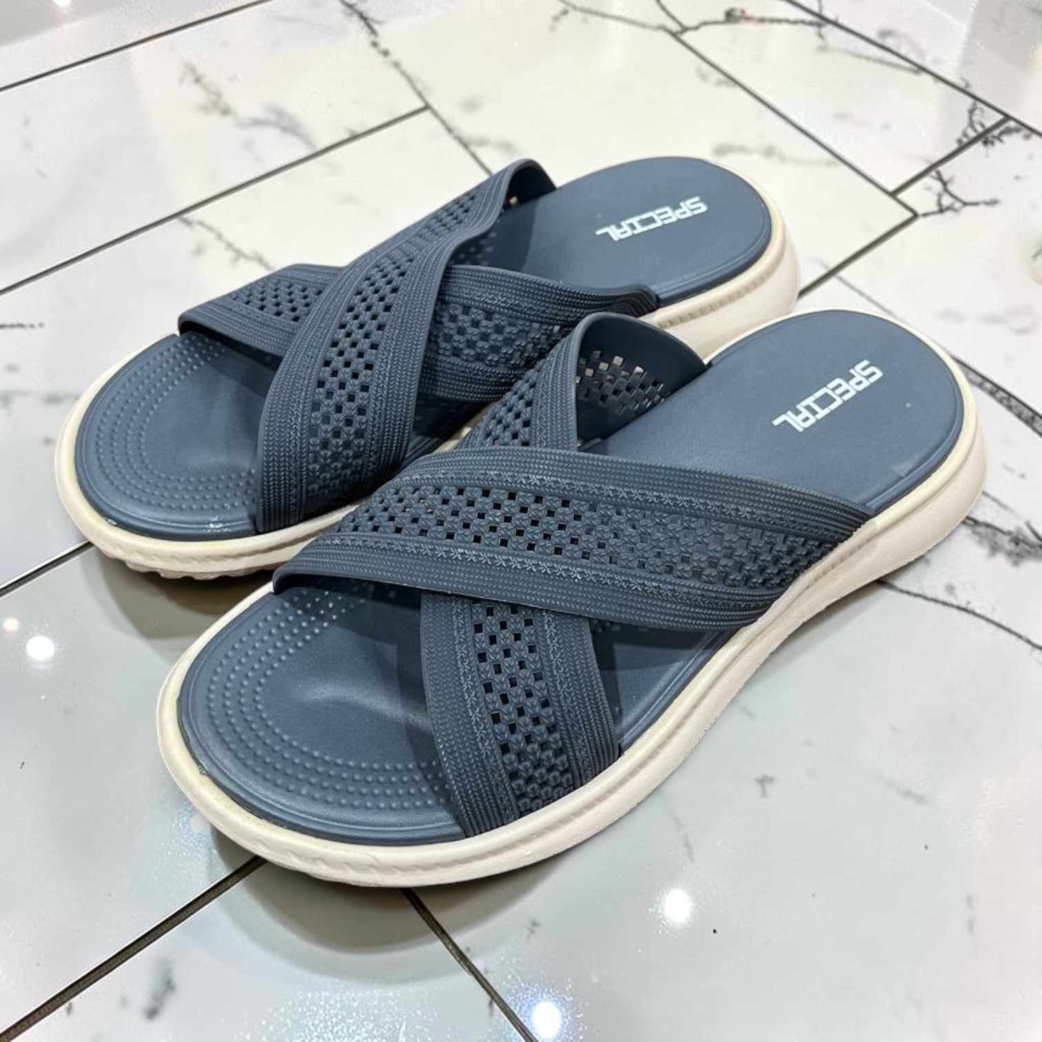 Ladies Medicated Slides | Comfortable Medicated Sandals | Soft & Cushioned Sole | Lightweight | Stylish Cross Strap Design | Soft Footbed | Daily Wear Women House Slippers