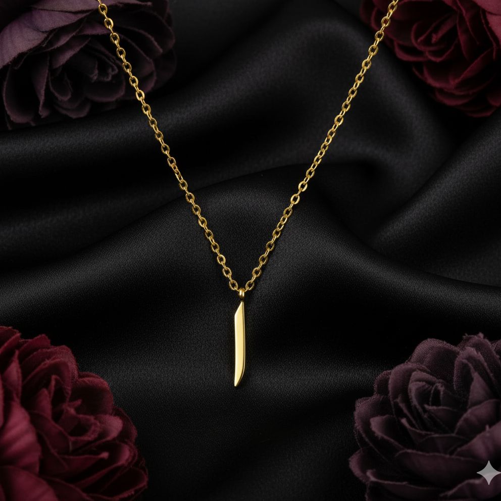 Arabic Initial Letter Name Pendant Necklace for Men & Women Trendy Jewelry with Pouch