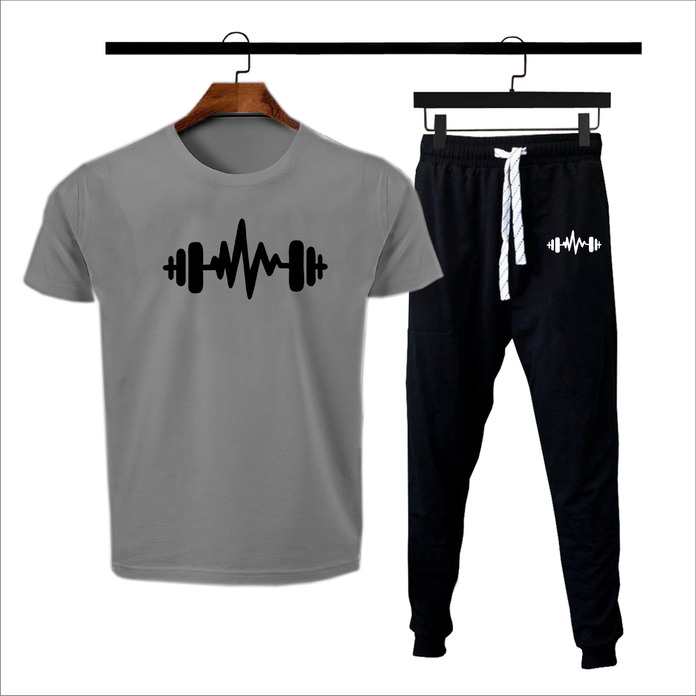 Black Trendy Printed Tracksuit For Men & Boys - Soft & Comfy Fabric Summer Printed Tracksuit