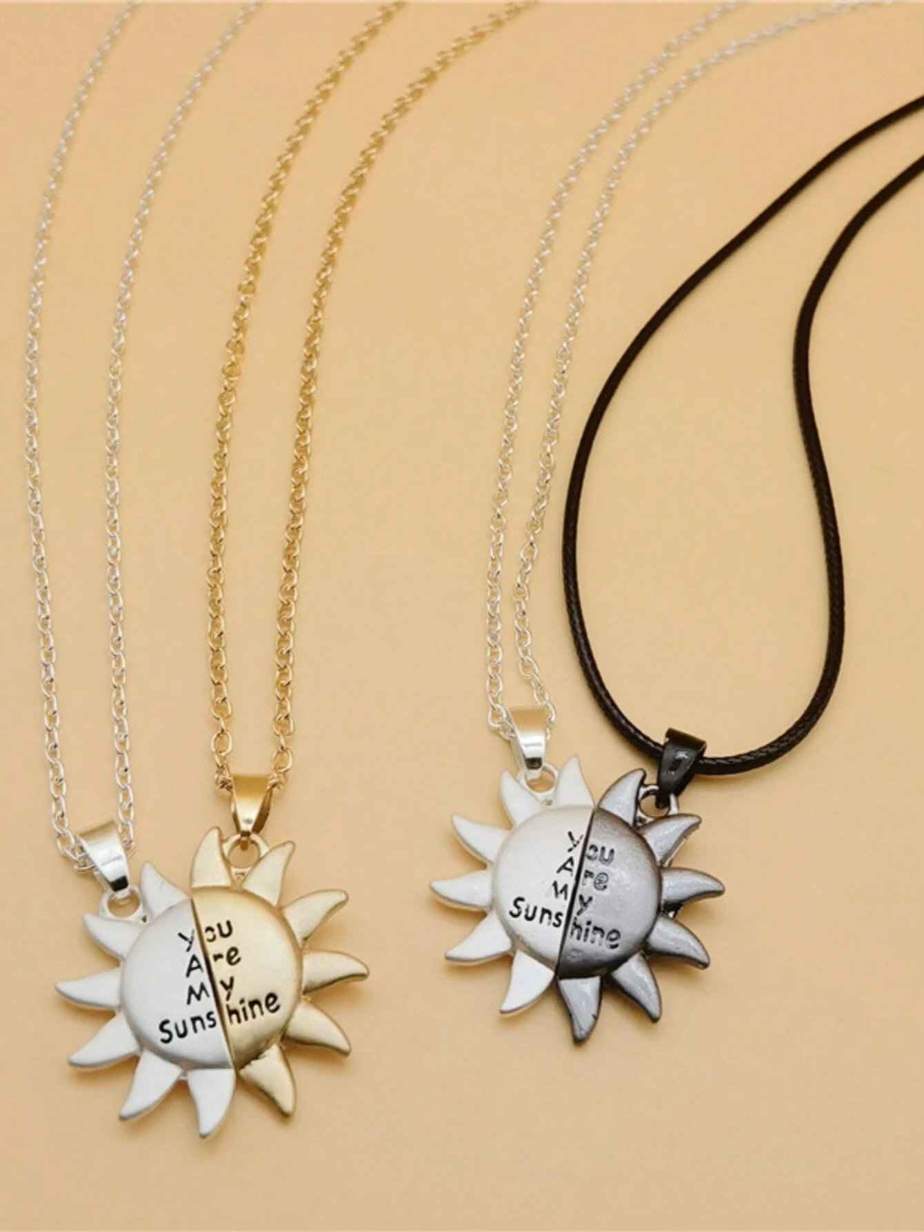 Silver Magnetic Broken Heart Necklace Locket - Heavy Metal Magnetic Heart Pendant Necklace Gift For Friends Couples