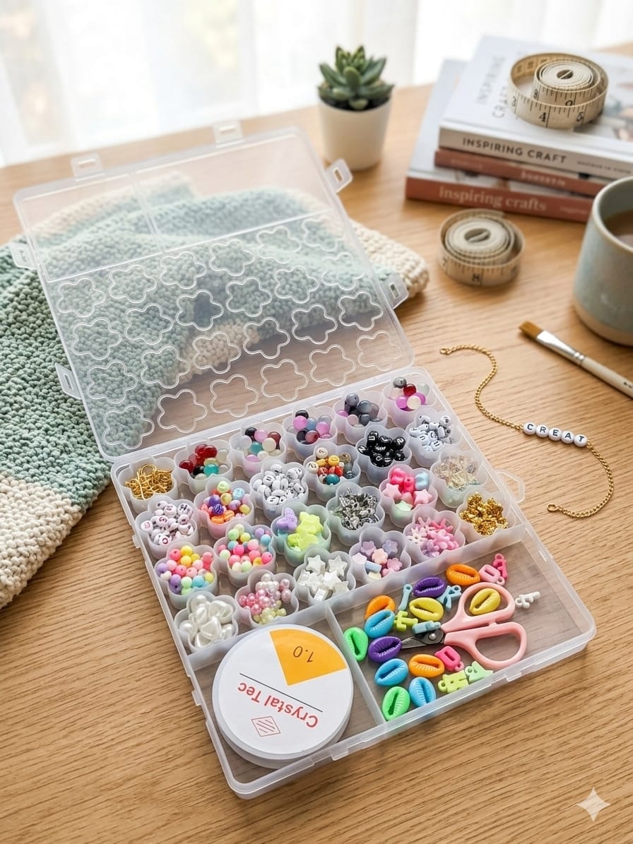 DIY Bracelet Making Kit for Girls, Jewellery Making Kit for Kids DIY Bead Set Making, Toys for Girls Multicolor
