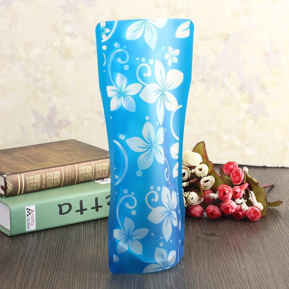 Plastic Unbreakable Flat Foldable Reusable Flower Vase Blue Buy