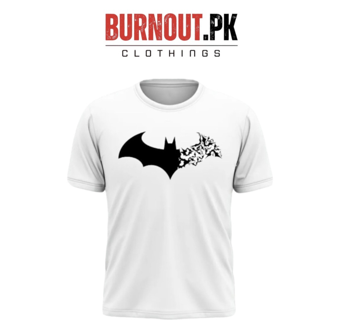 BURNOUT.PK NEW TRENDY SUMMER COLLECTION BATMAN PRINTED TSHIRTS FOR MENS AND WOMENS