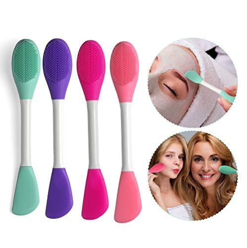 Double Ended Silicone Face Mask Brush – Soft Facial Cleansing & Mask Applicator Tool, Hygienic Skin Care Brush for Cream, Lotion & Moisturizer Application