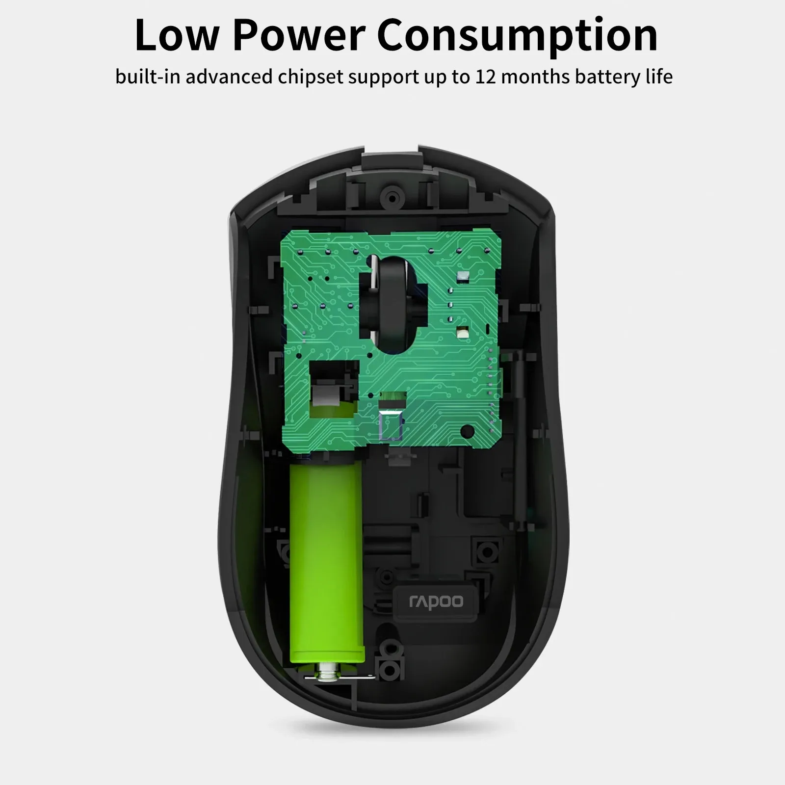 RAPOO M350 Silent Wireless Optical Mouse Black Bluetooth and 2.4G Dual Mode Connectivity Multi Devices 2400Dpi Adjustable 14 cdbda5d66625e216b10954178d87c870