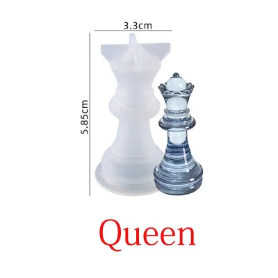 Queen King Chess Piece UV Crystal Mould Silicone Chess Piece Mold