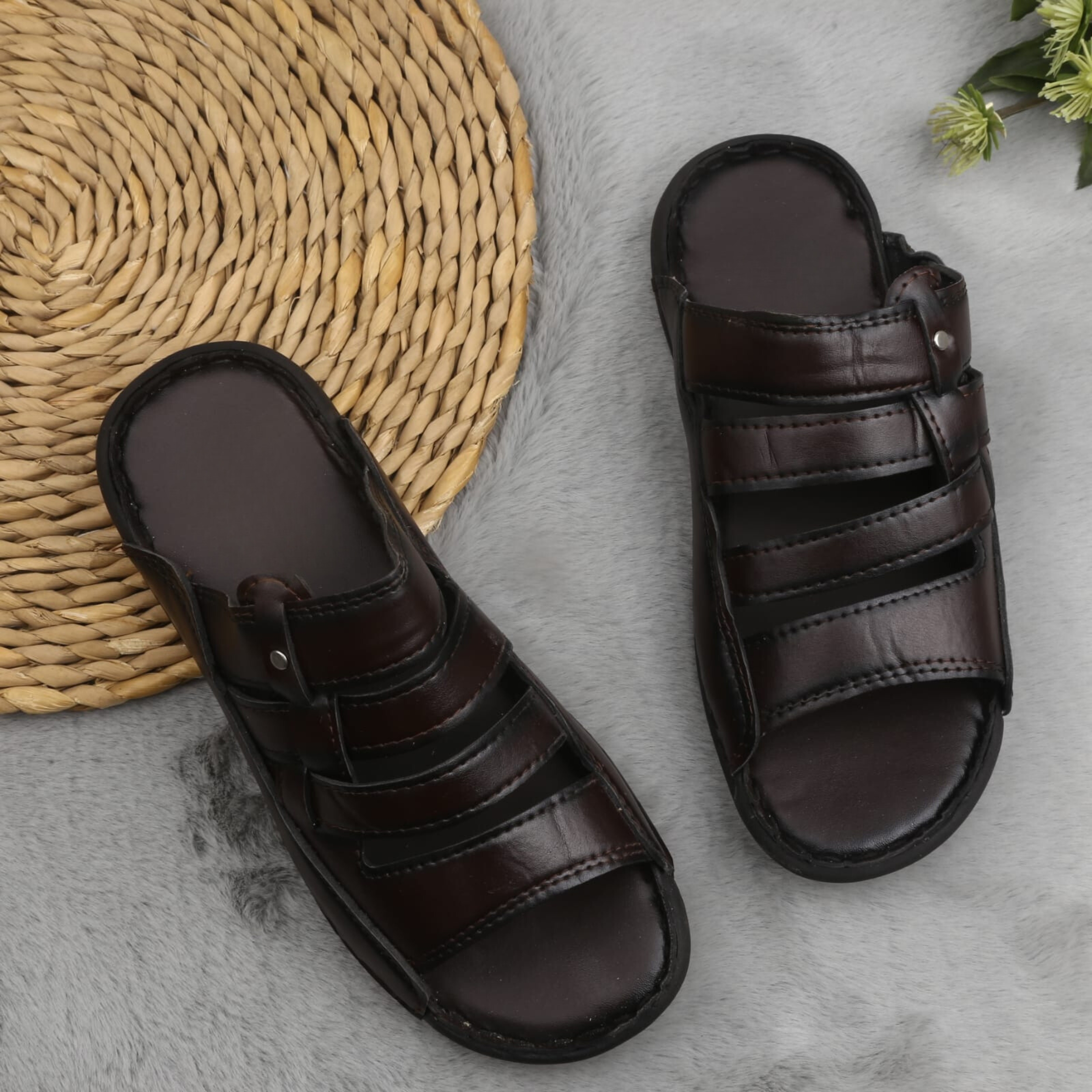 Foot Flexa Slippers For Men Summer Casual Comfort Flip Flops Lightweight Style Multiple color