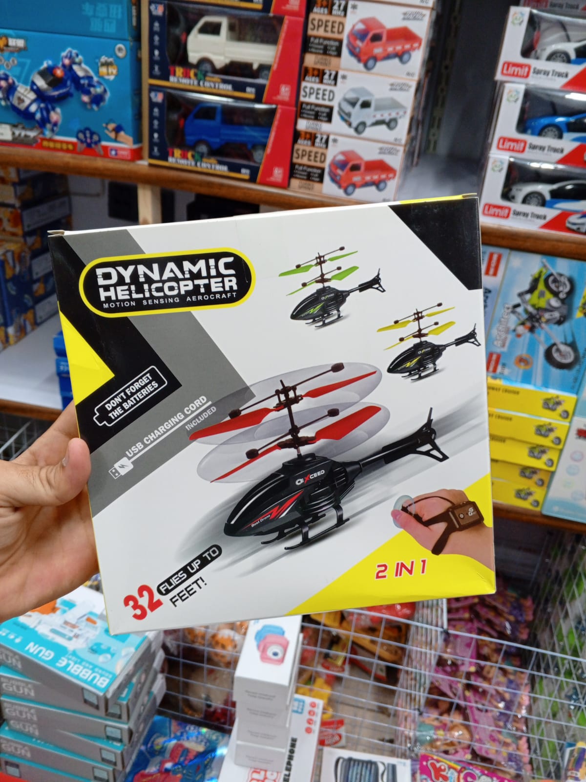 RC Induction Flying Helicopter with Hand Watch Remote – Infrared Sensor Aircraft, USB Rechargeable, LED Lights – Perfect for Kids