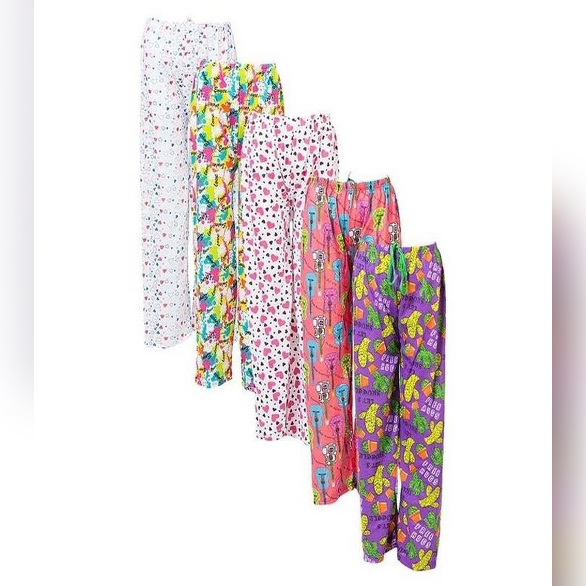 Pack of 5 - Night Trousers for girls 