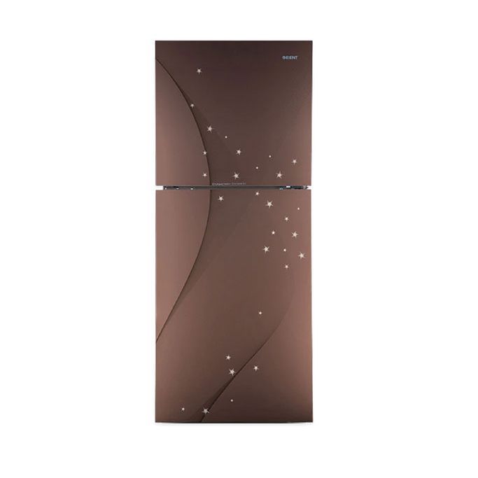 Orient Crystal 540 Space Brown Refrigerator | 19 Cubic Feet Inverter Refrigerator | Double Door Fridge | Energy Efficient Cooling | Premium Glass Door Design
