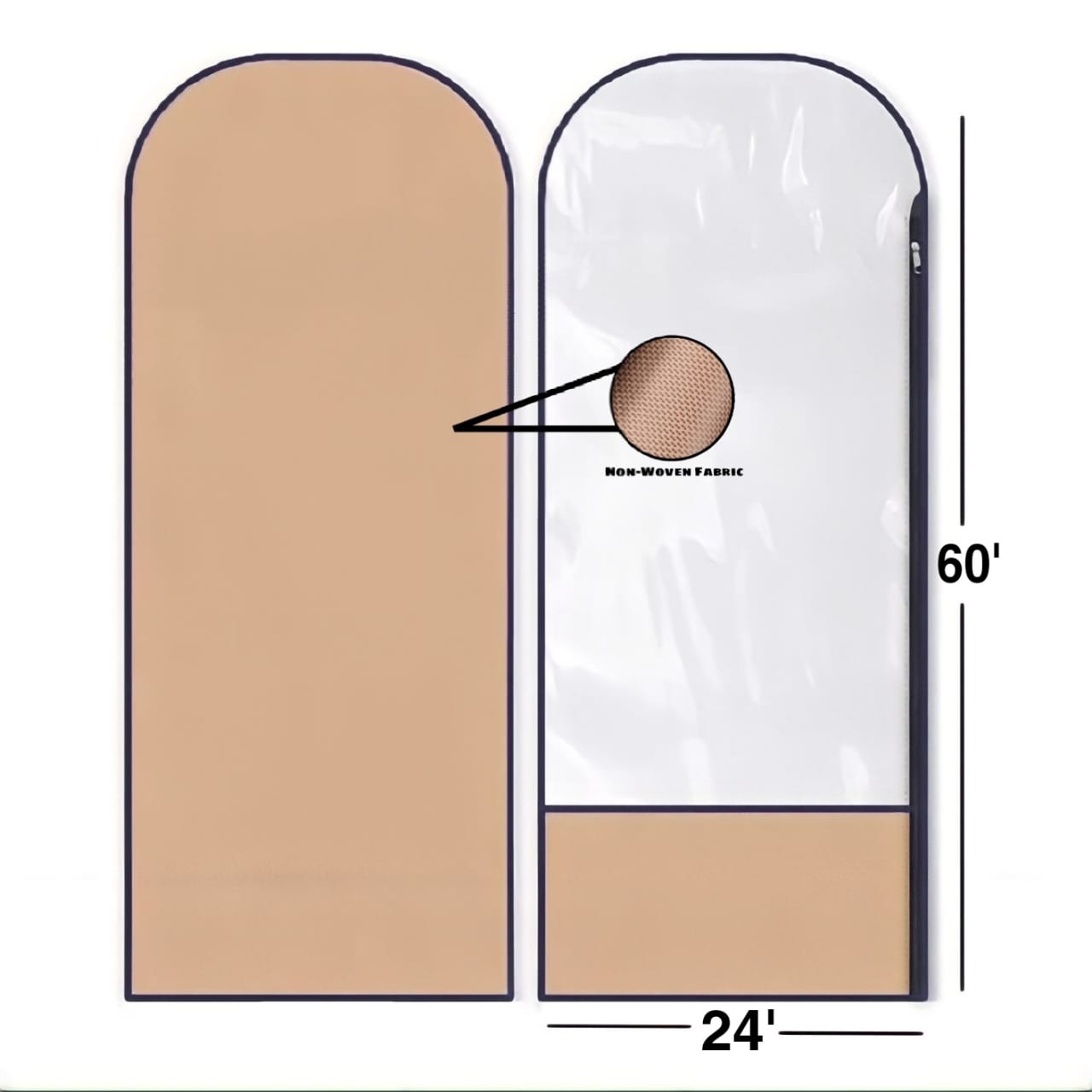 Dress Cover/Dust-Proof Cover for Clothes/Garment Bag/Zip Cover/Suit Covers With Zip