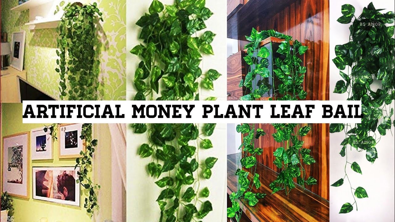 Pack of 12 Artificial Money Plant Leaf Bails 8ft Length Green Hanging Garland for Home, Office, Wedding, and Festival Decoration