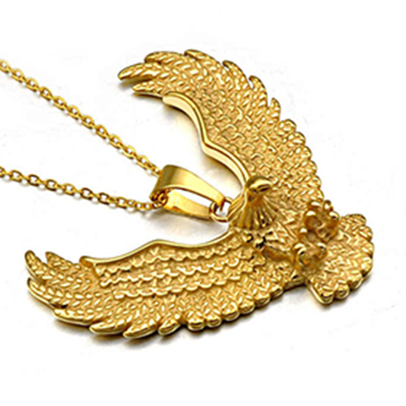 Silver/Golden Eagle Locket Pure Stainless Silver with chain For Girl/boys/Unisex