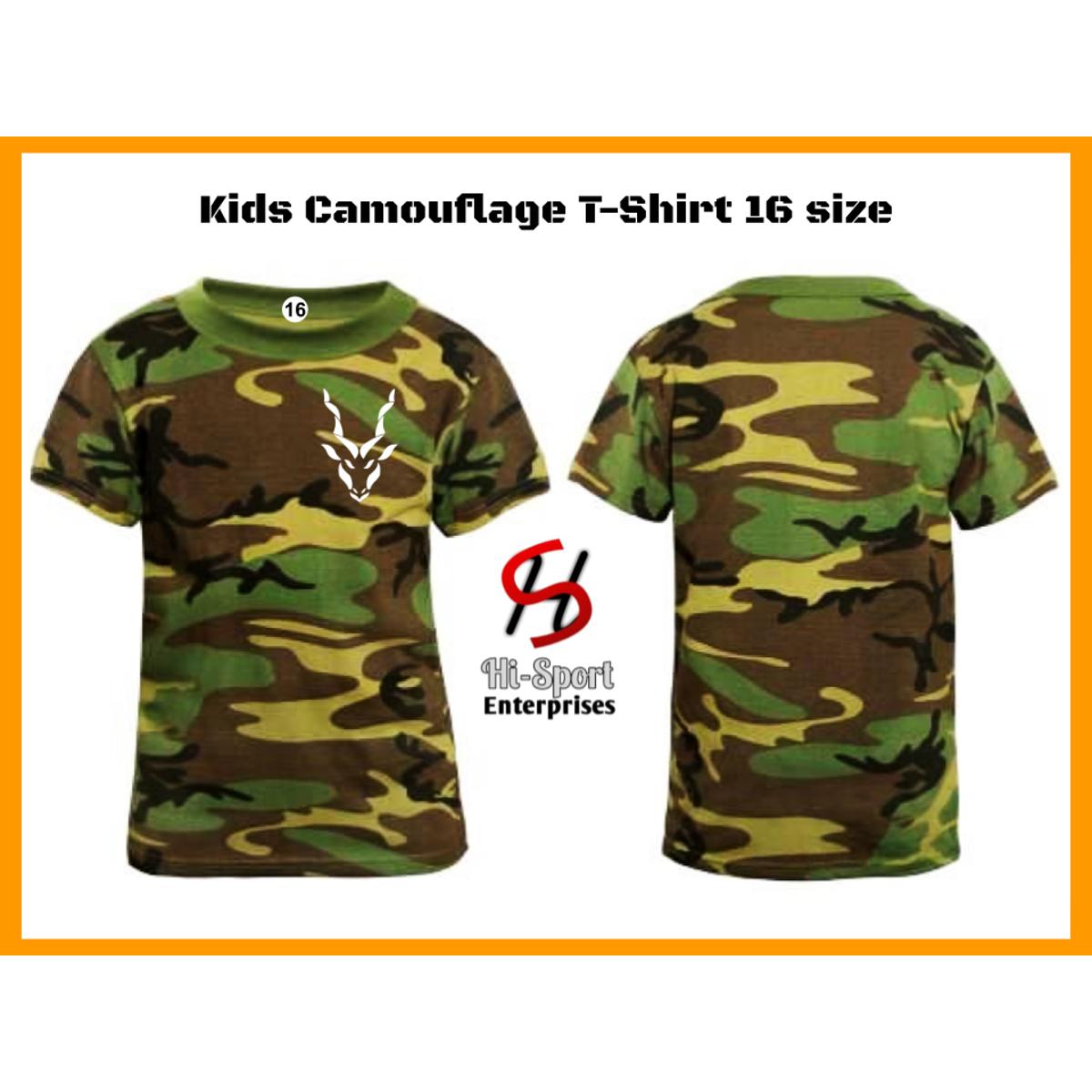 Kids Commando T Shirt with Markhor logo Army camouflage DRI-FIT - Main Image