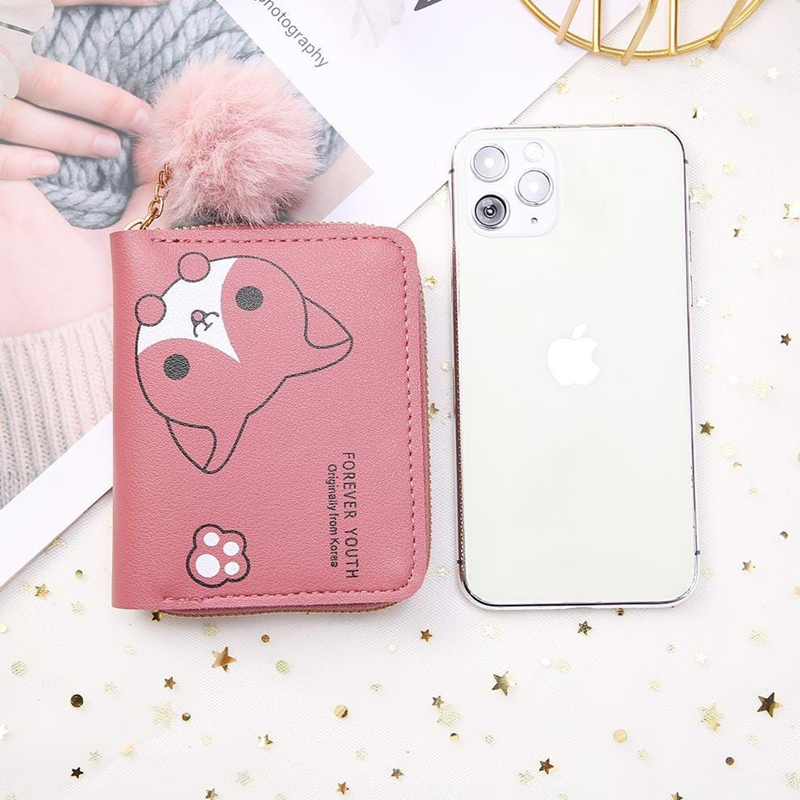 Adorable Cat Design Small Wallet for Girls