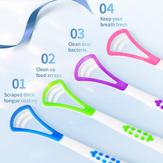 Double Head Tongue Scraper – Soft & Flexible Plastic Tongue Cleaner for Bad Breath and Oral Hygiene