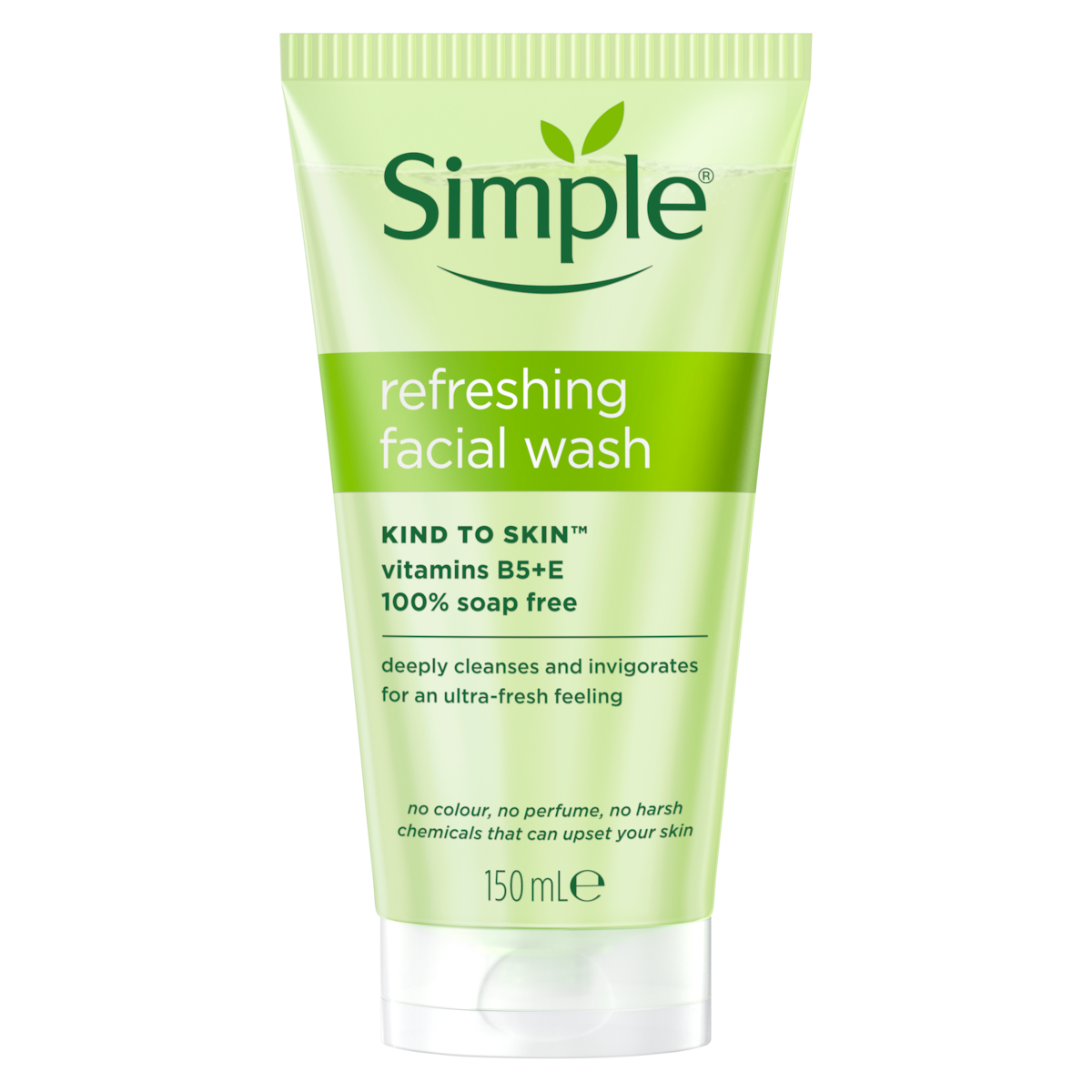 Simple Kind To Skin Refreshing Facial Wash Gel, Soap Free | Facial Cleansing Care | 150ml