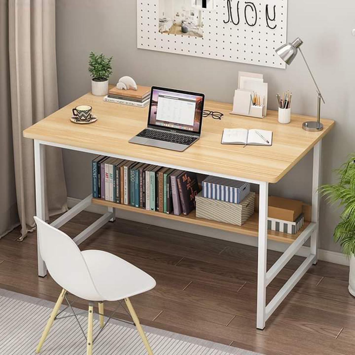 Portable Folding Computer Laptop Study Table with Metal Frame