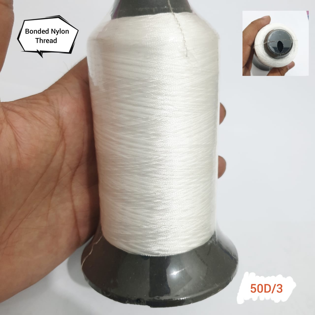 Crafts Bonded Nylon Thread for Sewing Leather, Upholstery, Jeans and  Weaving Hair; Heavy-Duty;50D/3