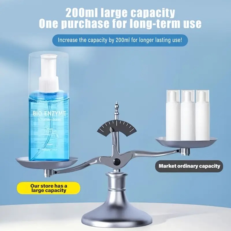 200ml Bio-Enzyme Lens Cleaner Kit with Microfiber Cloth & Soft Brush for All Digital Screens, Anti-Static & Streak-Free
