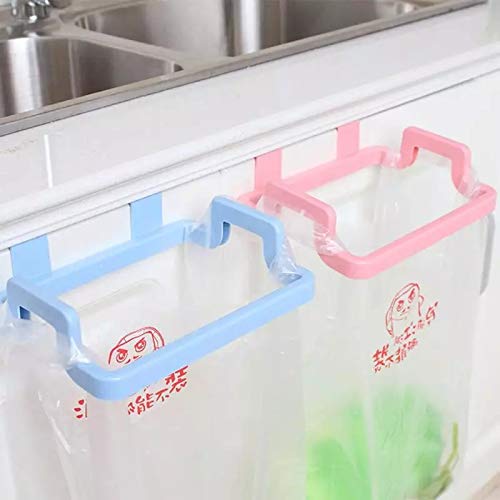 Kitchen Plastic Garbage Bag Rack Holder Cupboard Door Back Hanging Trash Rubbish Bag Storage Shelf Tools