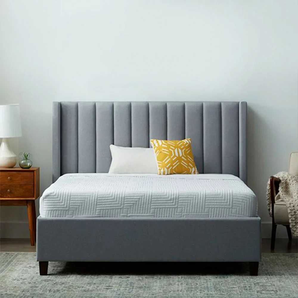 Affordable New  Design wooden Bed Set  without side table Furniture  for room / Wooden poshesh Beds For Bedroomn 6