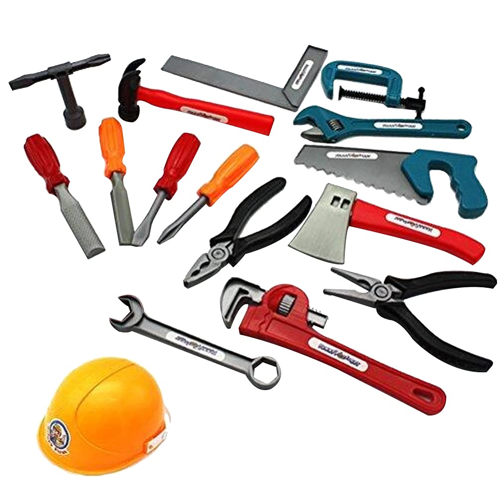 Plumbing Construction Tools Toy Set for Kids – Fun Plumber Building Game Big Size & Mini Tool Play Sets Large Toys for Boys & Girls - 7 Pcs / 12 Pcs