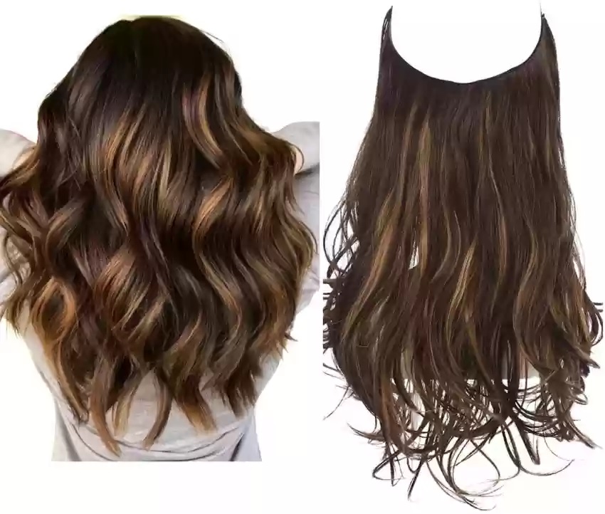 5 Clips Curly Hair Extension  Color :  Ombre , Length :30 inch Synthetic hairs