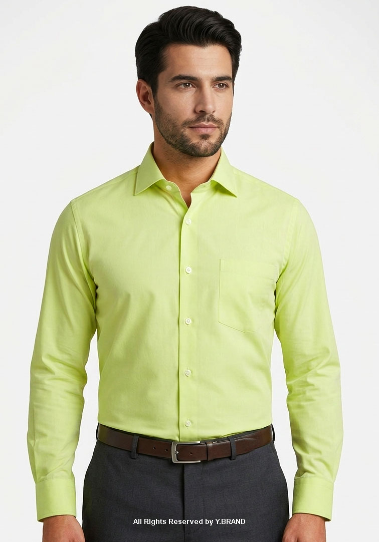 YBRAND-Light Lime formal shirt FS-1062