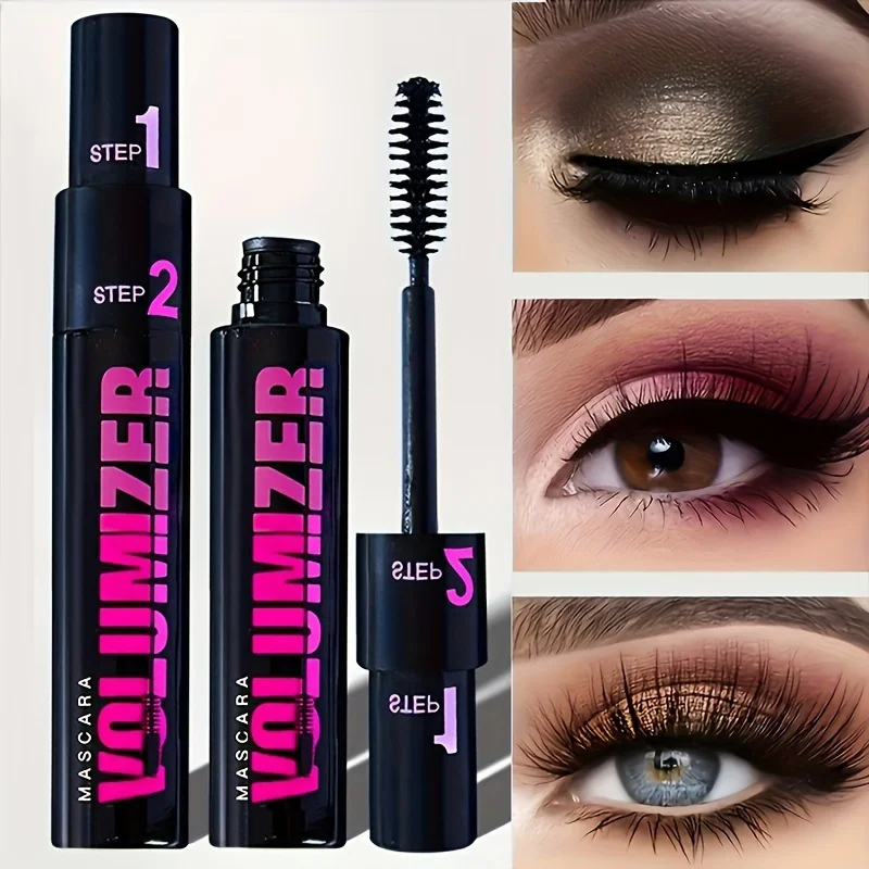 2 in 1 Liquid Eyeliner Pencil+Waterproof Mascara Set Cosmetics New Brand Eye Liner Thick Curling Mascara Eyebrow Pencil Makeup