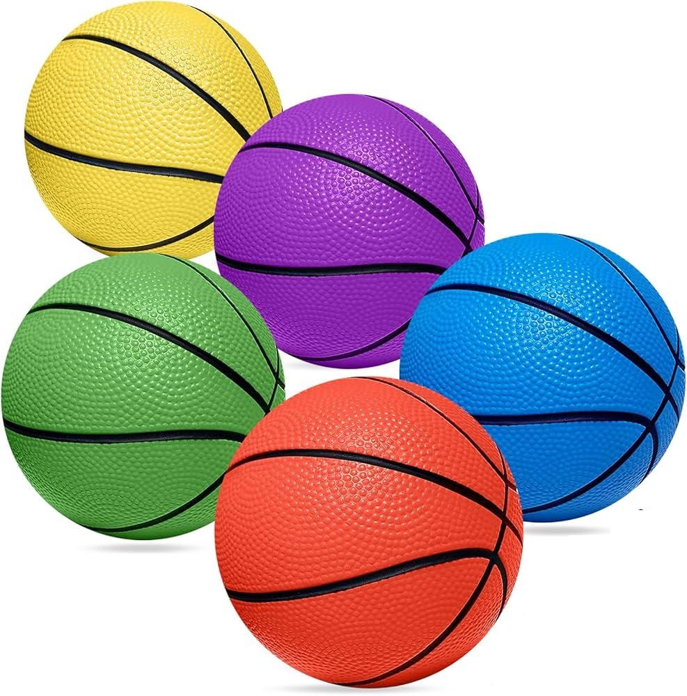 6inch  Rubber Football Replacement Basketballs Thick Beach Pool Bouncy PU Mini Balls For Soccer Goal Hoops Kids Baby Boys Girls Adults Toddlers School Indoor Outdoor Home Office Playground Sports