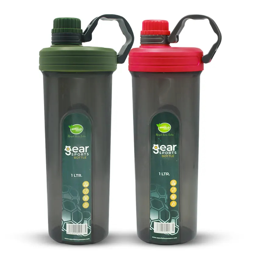 GEAR SPORTS WATER BOTTLE LARGE PACK OF 2 - (1LTR)