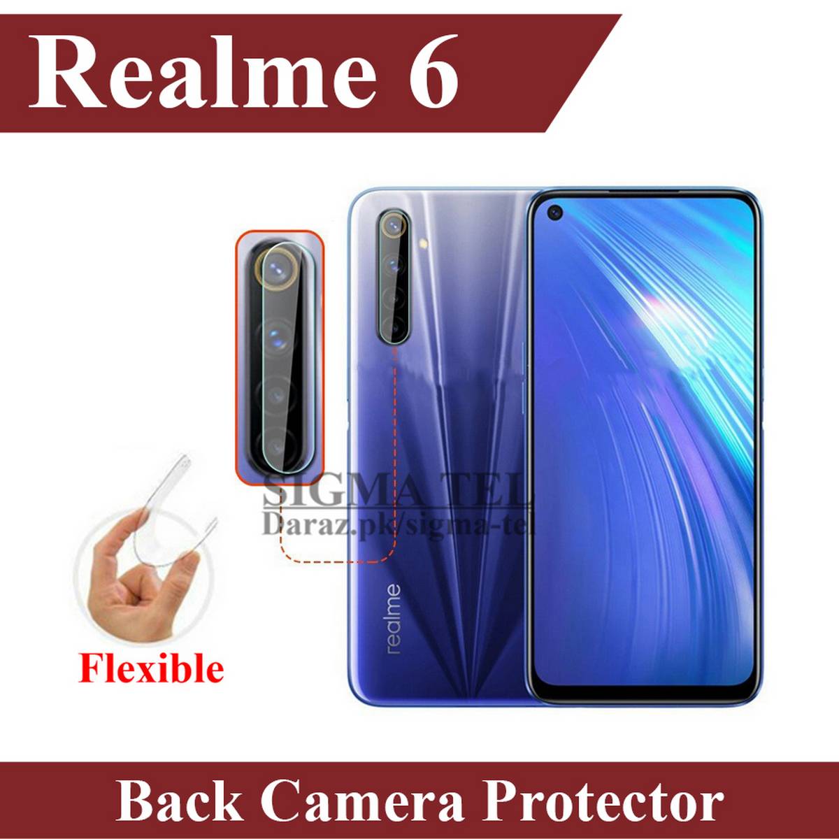 realme 6 back cover with camera protection