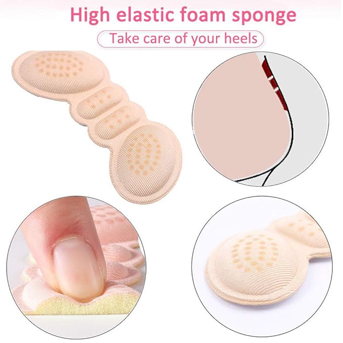2 Pair High Heel Insoles Butterfly Adjust Size Heel Liner Grips Protector Sticker Heel Pad Foot Care Anti Keep Abreast Heel Pads
