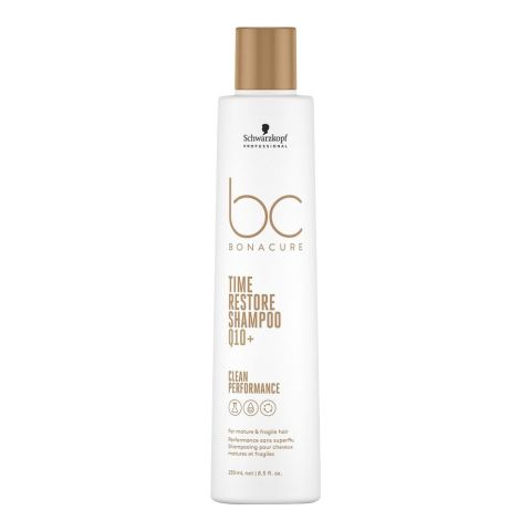 BC Bonacure Time Restore Q10+ Mature & Fragile Hair Shampoo, For Mature & Fragile | Hair Cleansing Care | Original