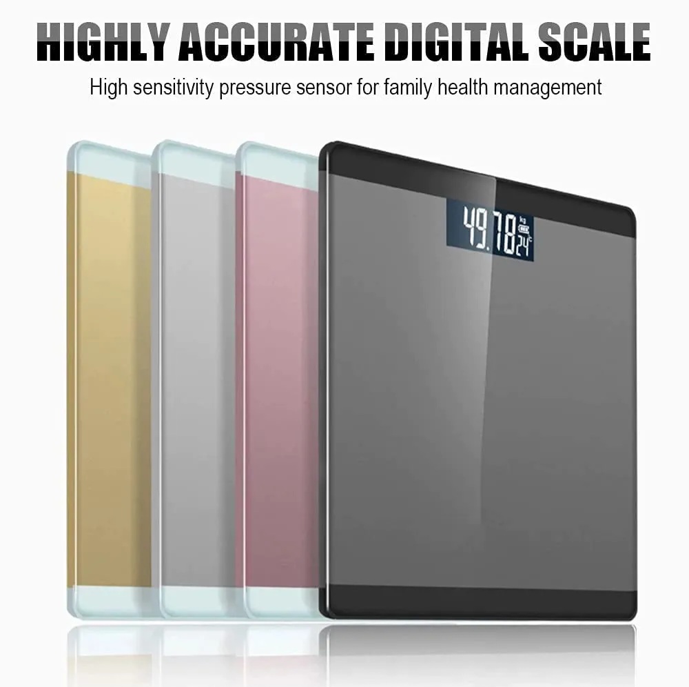 180 KG Electric Weighing Scale  Digital Body Weight Machine with LCD Display  Tempered Glass
