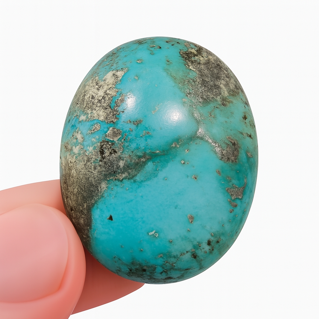 Shajri Feroza Elegance 💙 Premium Natural Turquoise Big Stone 25 CRT | Hussaini Firoza Ring Gem | Healing Crystal | Original Shajri Feroza for Men & Women | Trending Islamic Jewelry | Best Quality Semi-Precious Stone