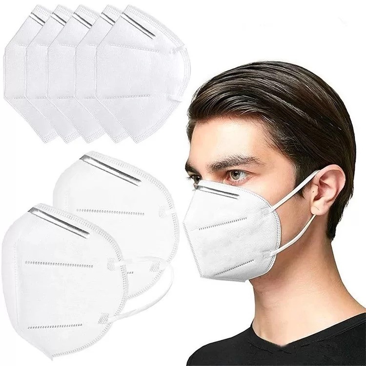 5 Ply Disposable Face Mask - Breathable Non-Woven Ear Loop Mask, Latex Free, White