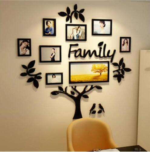 3D Wooden Wall Family Tree with Picture Large Size Frames, Wooden Family Tree Photos Frame, Modern Home Decor - Home Décor Picture Frames
