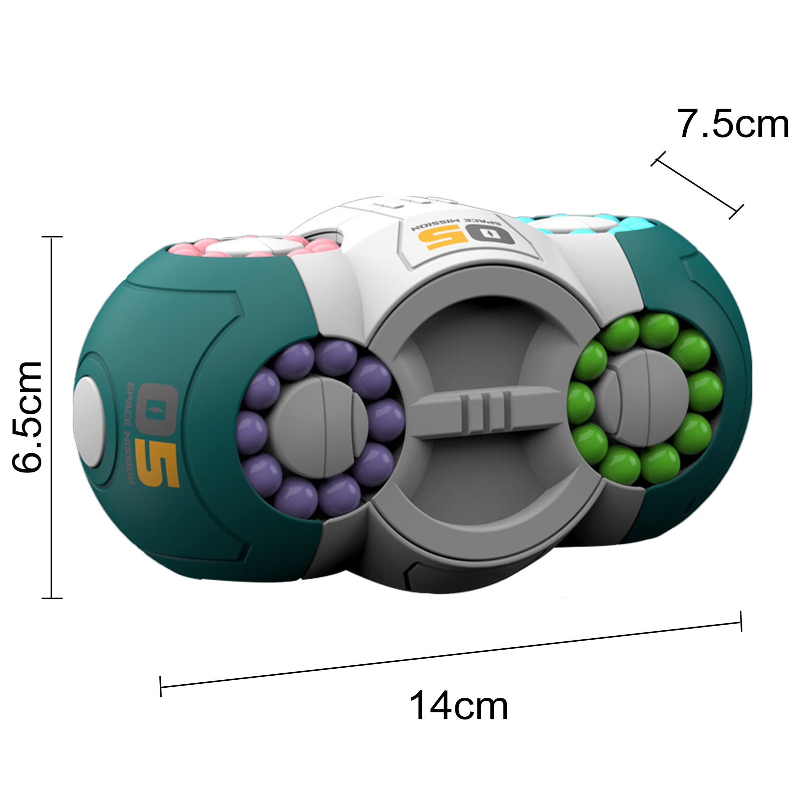 Stress Relief Bean Cube Toy Rotating Bean Cube Spinner Toy Stress Relief Fidget Sensory Toy For Adults Kids Educational Handheld Bead Puzzle Spinning Cube Perfect Gift