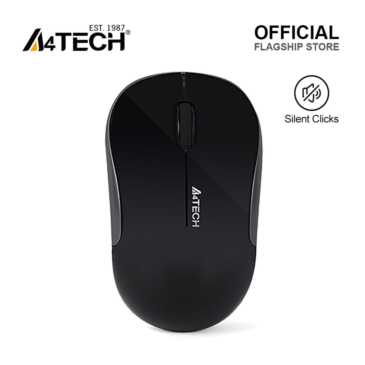 A4Tech G3-300NS Wireless Mouse - Silent Clicks - 2.4G Wireless - 1200 DPI - For PC/Laptop - Black