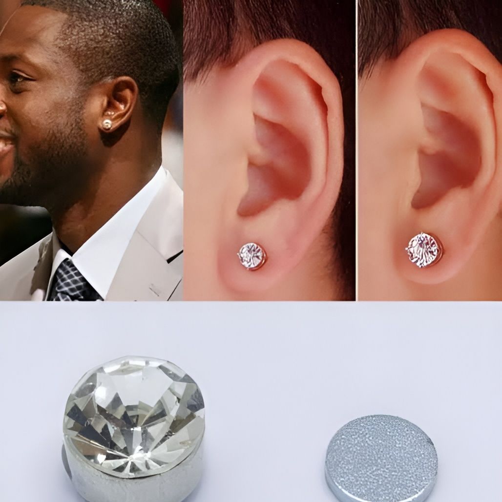 Beautiful Pair Of Magnetic Ear Stud Unisex For Non Piercing