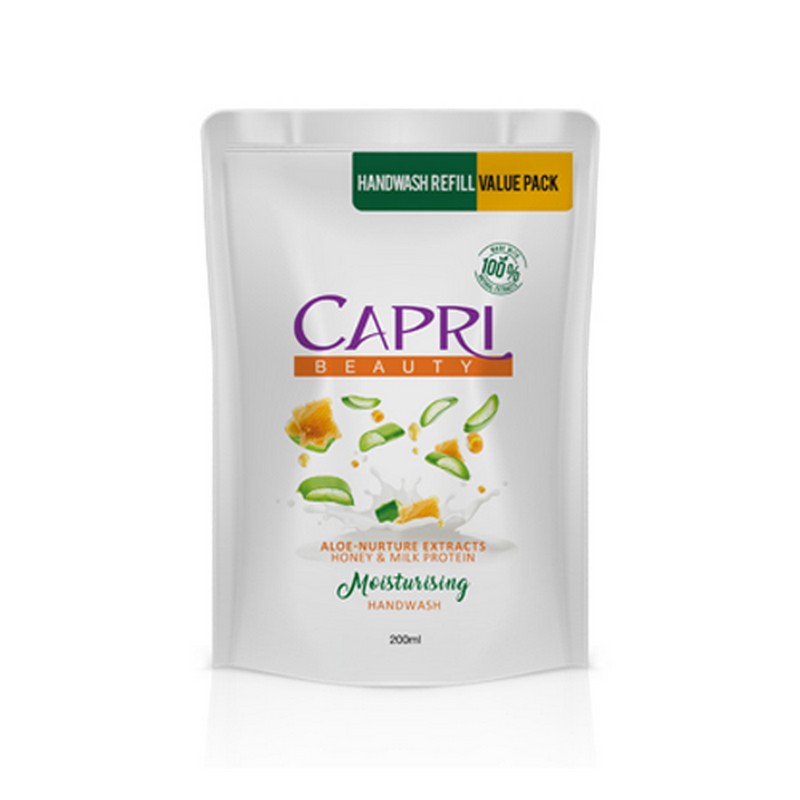 Capri Hand Wash White Beauty Pouch - 200ml