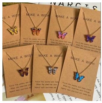 Korean Jewellery Girls Charm Crystal Butterfly Necklace Jewellery For Girls,Stylish,JewelryGirls,Charm Necklace ,Butterfly Necklace ,Crystal Necklace ,Fashion,Jewelry for Girls ,Korean Style Jewelry ,Necklace for Girls ,Cute Necklace ,Gift for Girls