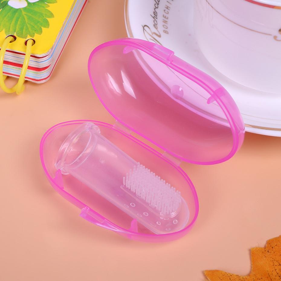 Soft Silicone Baby Finger Toothbrush - Gentle Rubber Tooth Brush for Teething Infants, Safe and Effective Oral Care for Babies