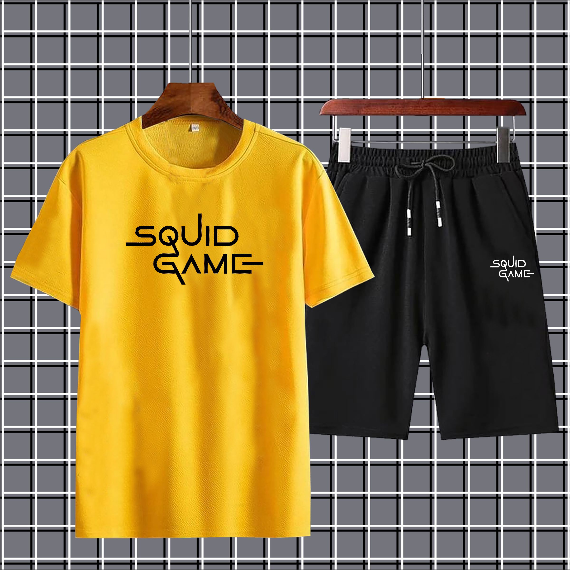 Yellow & black summer tracksuit best article of summer collection tracksuit short + Tshirt