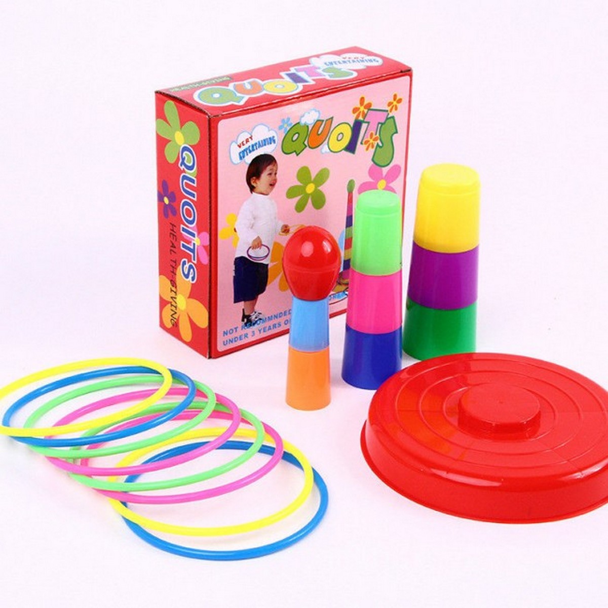 Children Kids Ring Toss Quoits Toy Tower Stacking Play Game Educational  Games: Buy Online at Best Prices in Pakistan | Daraz.pk