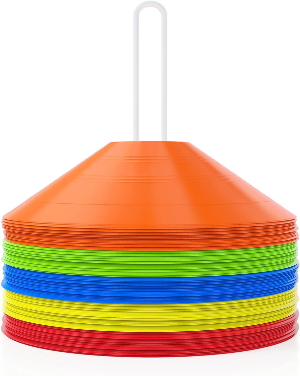 12 Pcs Football Training Cones - Football/Sports/Hockey/Road Marker, Safety and Goal Keeper shin Space Marking in the Ground