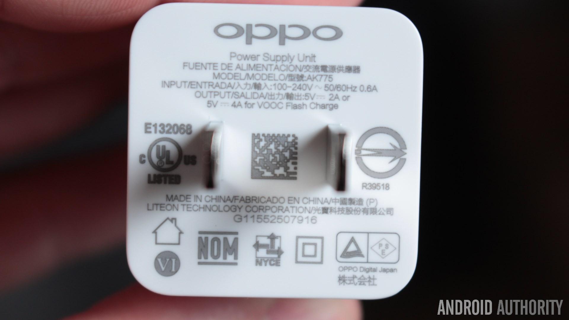 oppo f1s charger watts