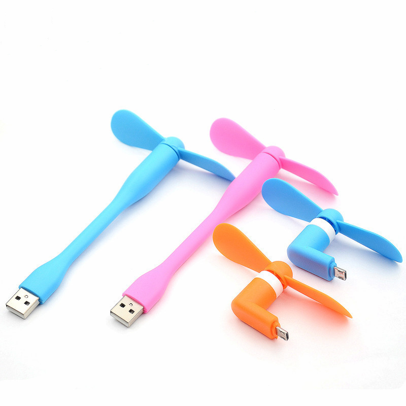Mobile Phones Mini Electric Fan, Cooler for Android Mobile/PC/Laptop and Power Bank Multicolor